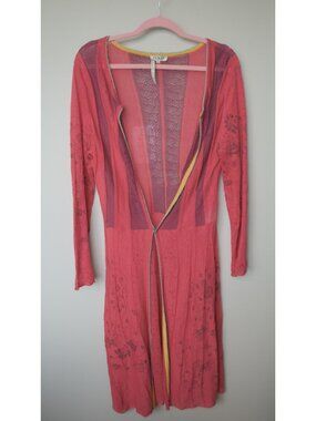IVKO pink linen long cardigan size 44